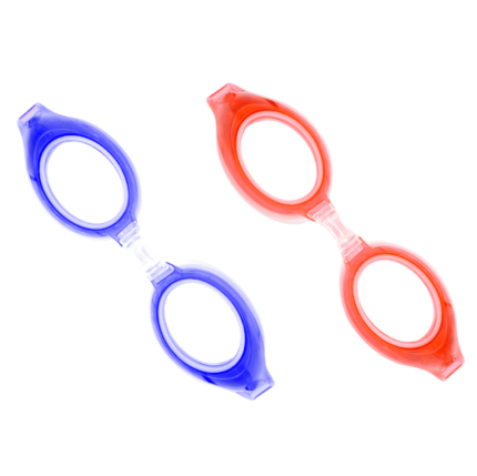 orange blue swim diving goggles