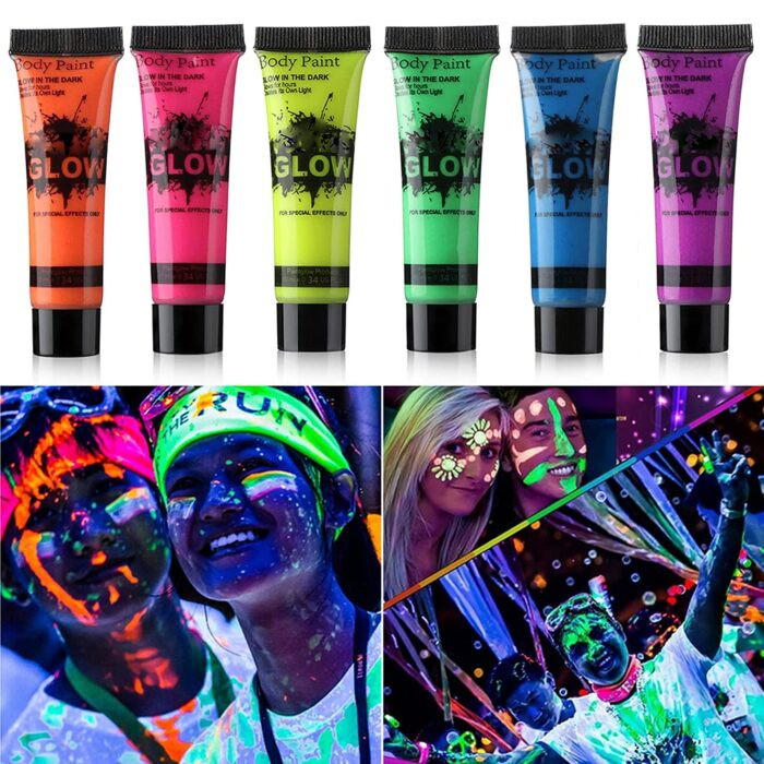 Fluorescent UV Glowing Body Paint