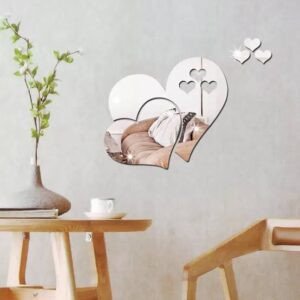 Heart Shaped Wall Mirror Sticker