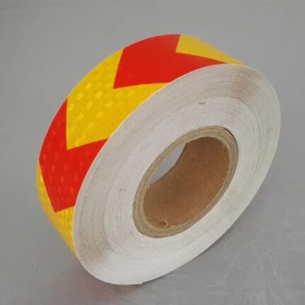 Safety adhesive reflective arrow tape