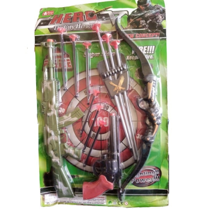 Gun,Bow and Arrow Set for Kids Santa