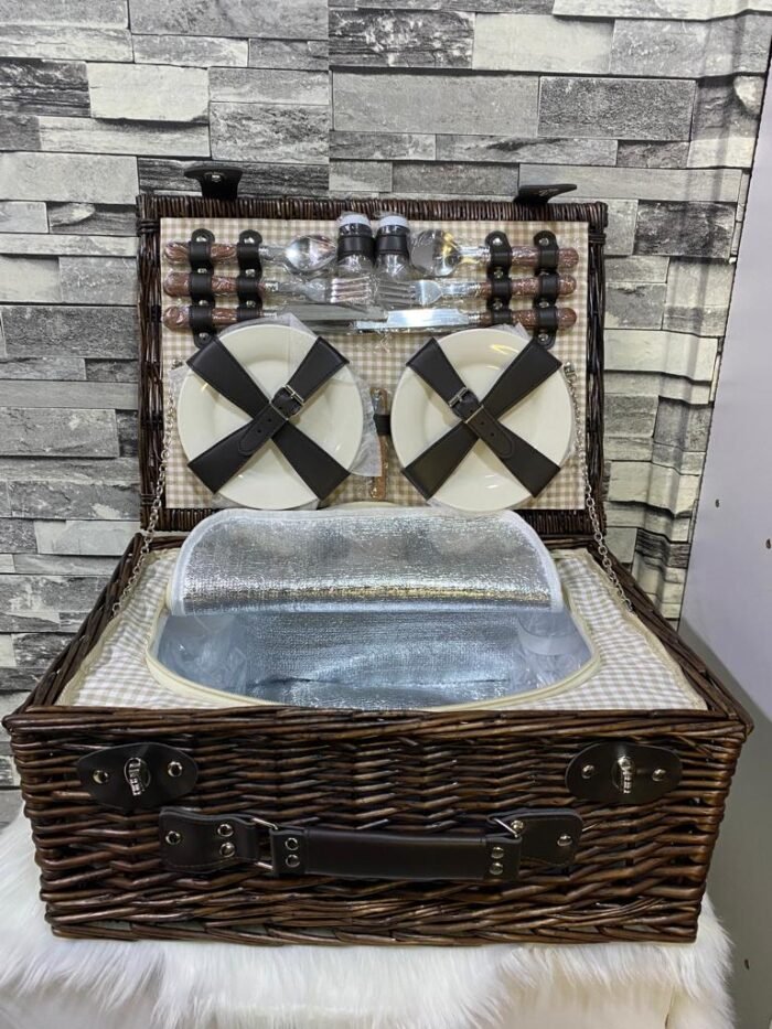 Camping Picnic Basket Set With Accessories