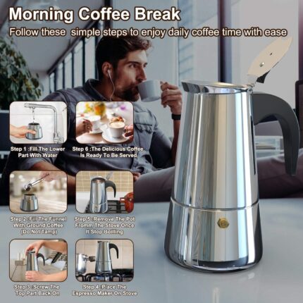 Stainless Steel Espresso Coffee Maker