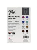 Mont Marte Metallic Acrylic Paint Set 8pc x 36ml - Image 2