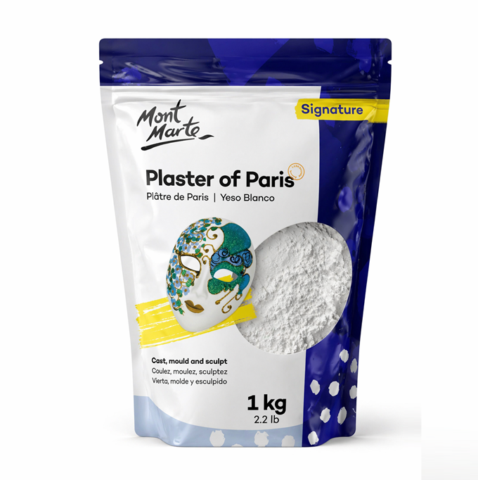 Plaster of Paris (1kg) White Gypsum Powder for Art, Crafts, Moulding, and DIY Wall Repairs Plaster of Paris (1kg) White Gypsum Powder for Art, Crafts, Moulding, and DIY Wall Repairs