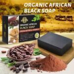 Organic African Black Soap With Cocoa Butter & Vitamin E - Image 3