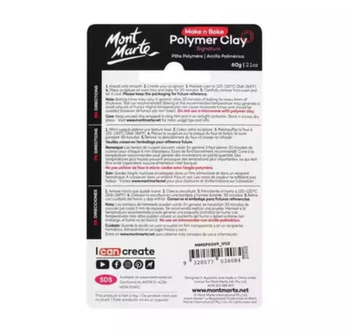 Polymer Clay -Silver 60g Make and Bake - Image 2