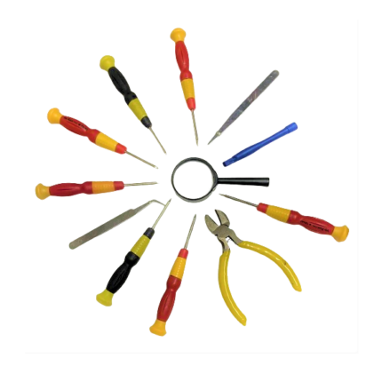 12 Pcs Screw drivers, Wire cutter, Tweezer, Disassembly Mobile Phone Repair Kit Tool Set