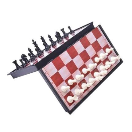 Foldable 17by17cm Magnetic Mini Chess Set Game