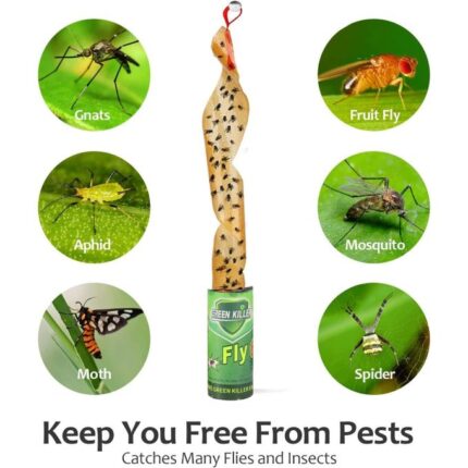 4 Pcs Fly Catch Sticky Glue Insect Killer Trap Ribbon