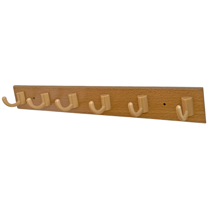 Wooden Coat Cloth Organizer Rack And Keys Hanger Wall Mounted Hooks Rail