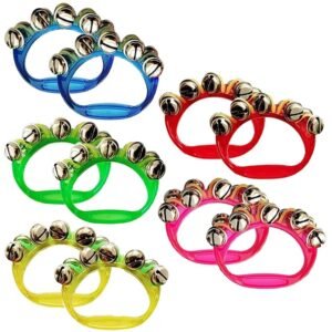 2 Pcs Handheld Metal Jingles shakers Bell Percussion Tambourines