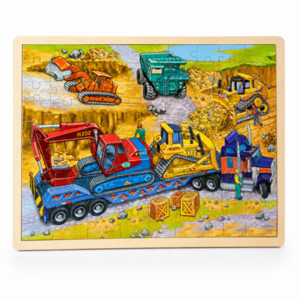 Construction Site Wooden Jigsaw Puzzle