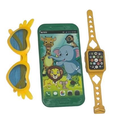 Kids Mobile Phone Toy with Glasses and Watch
