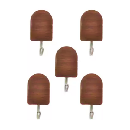 Wooden Print Adhesive Wall Hooks