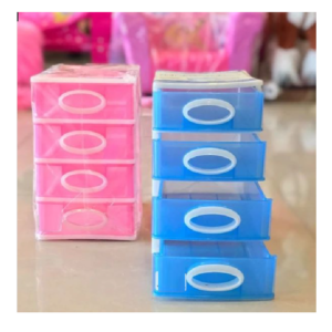Plastic 4 layer Drawer Mini Storage Box