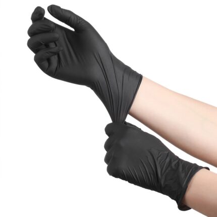Black Nitrile Powder Free Healthcare, Food Handling, Laboratories, Tattooing, Cleaning And Examination Gloves