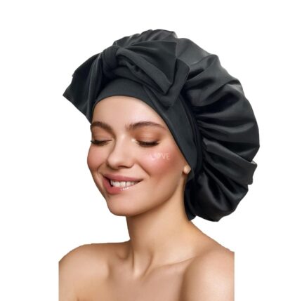 Adjustable Satin Silk Sleeping Cap Hair Bonnet With Tie Band Strap