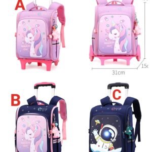 Fashion School Wheeled Backpack Set Trolley Bag Backpack Bags