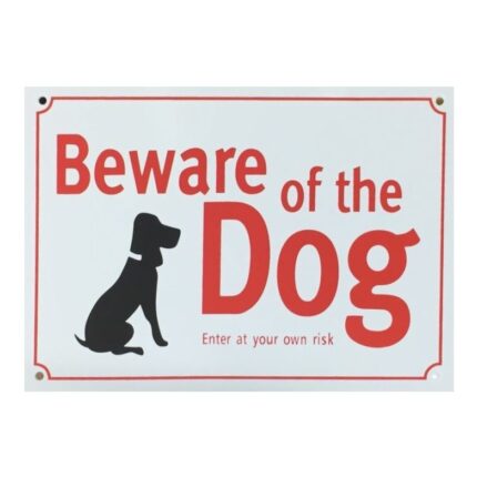 Beware of The Dog Warning Sign Sticker