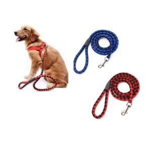 Dog harness with leash set