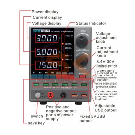 Sugon 3005PM 30V 5A Digital Adjustable Power Supply