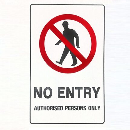 Adhesive No Entry Safety Sign Sticker