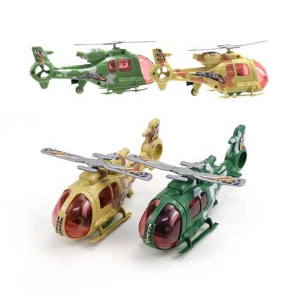 Kids Pull String Army Helicopter Military Toy