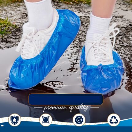 10 Pcs Waterproof Anti Rain Disposable Safety Nylon Shoe Covers