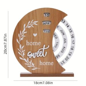 Perpetual wooden Block Calendar