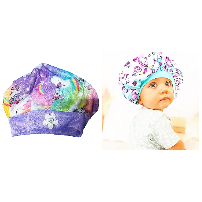 Kids Colorful Hair Bonnet Sleeping Cap