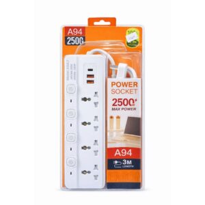 A94 Power Socket Extension with USB Charging