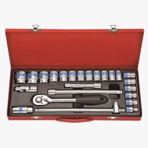 24-Piece Heavy Duty Socket & Ratchet Wrench Set