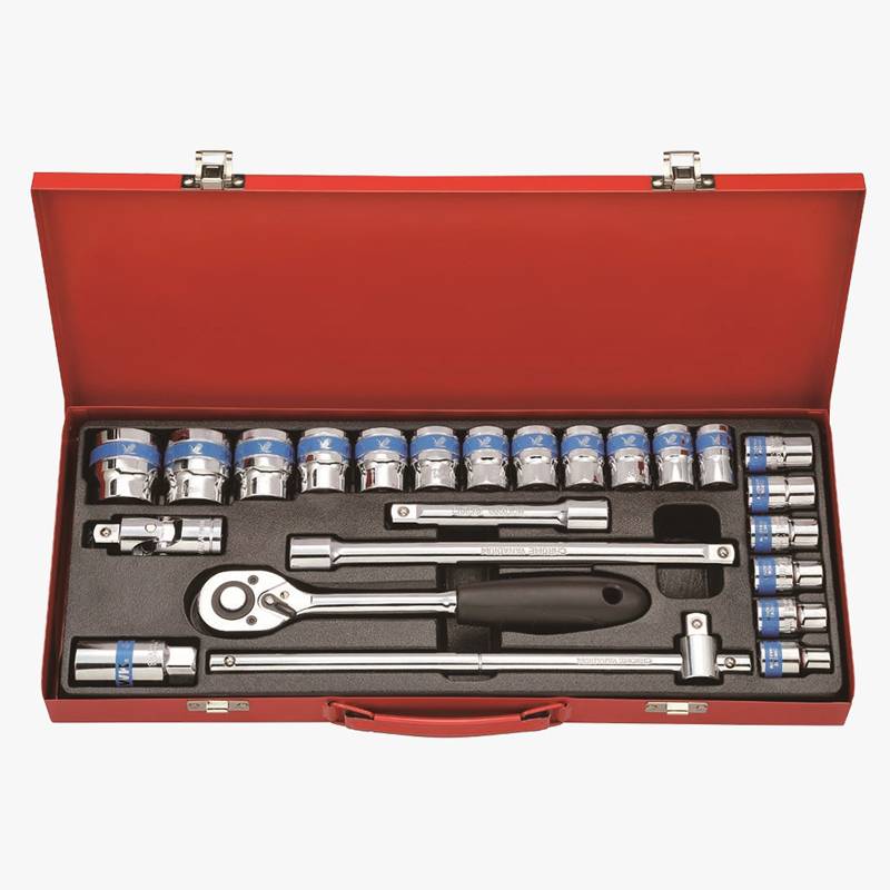 24-Piece Heavy Duty Socket & Ratchet Wrench Set