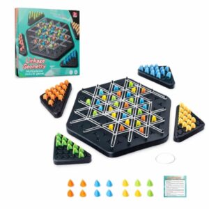 Linkage Geometry Strategy Board Game – Multiplayer Elastic Puzzle Set