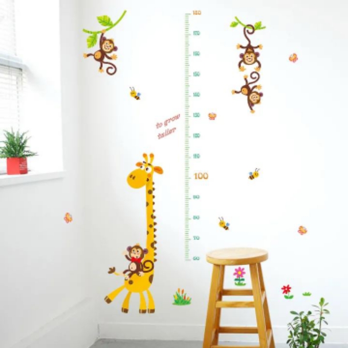 Kids vinyl wallpaper decoration Wild Animals Learning Stickers