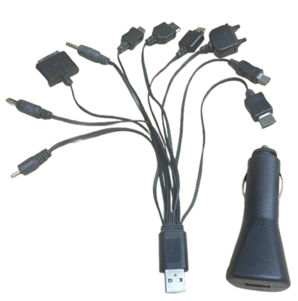 Universal 10 in1 Multi-Function USB Charging Cable with Car Adapter