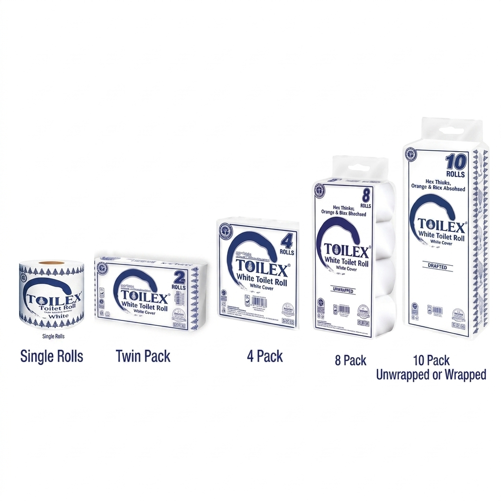 1777450019730 Toilex White Toilet Roll 200sheets ply Extra ThickStrong Absorbent - Image 1