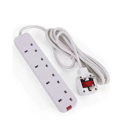 3 Meters 4 Way 13 AMP Extension Socket Cable Lead