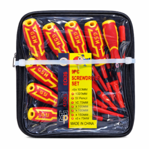 9-Piece Insulated Screwdriver Set with Carry Case (1000V Safe)
