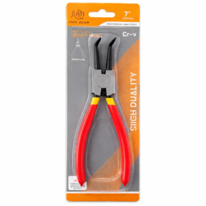 7” Heavy-Duty Circlip Pliers (Cr-V Steel, Curved Tip)