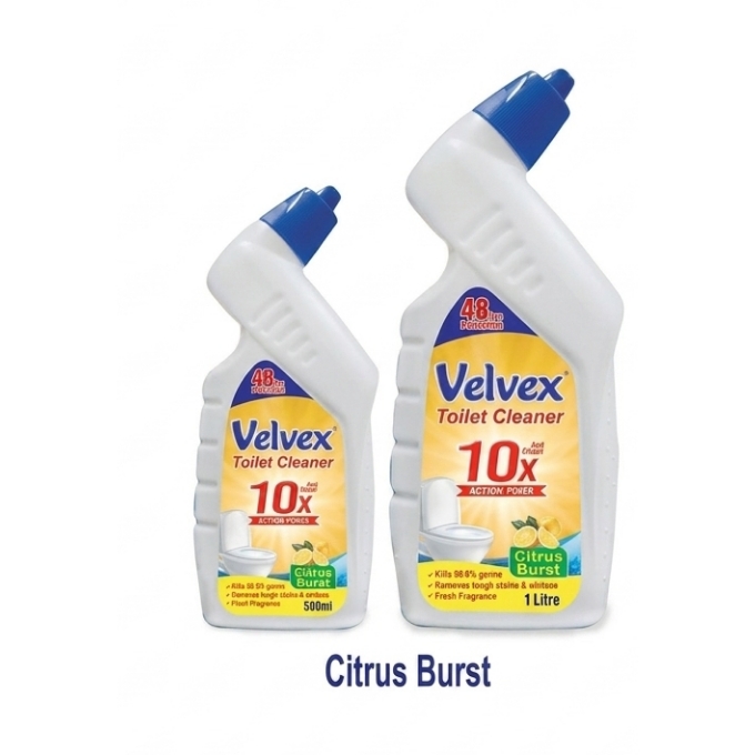 PhotoGrid_Site_1777996593198 Velvex Citrus Burst Toilet Cleaner 10x Action Power - Image 1