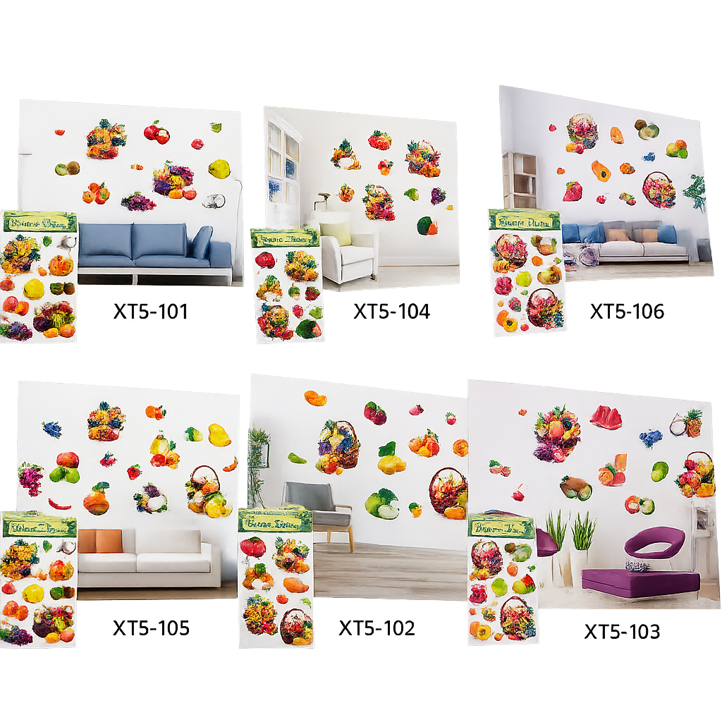file_00000000ad2871f8b11213ef725c9234 Fruit Wall Sticker Set – Room Decor Collection - Image 1