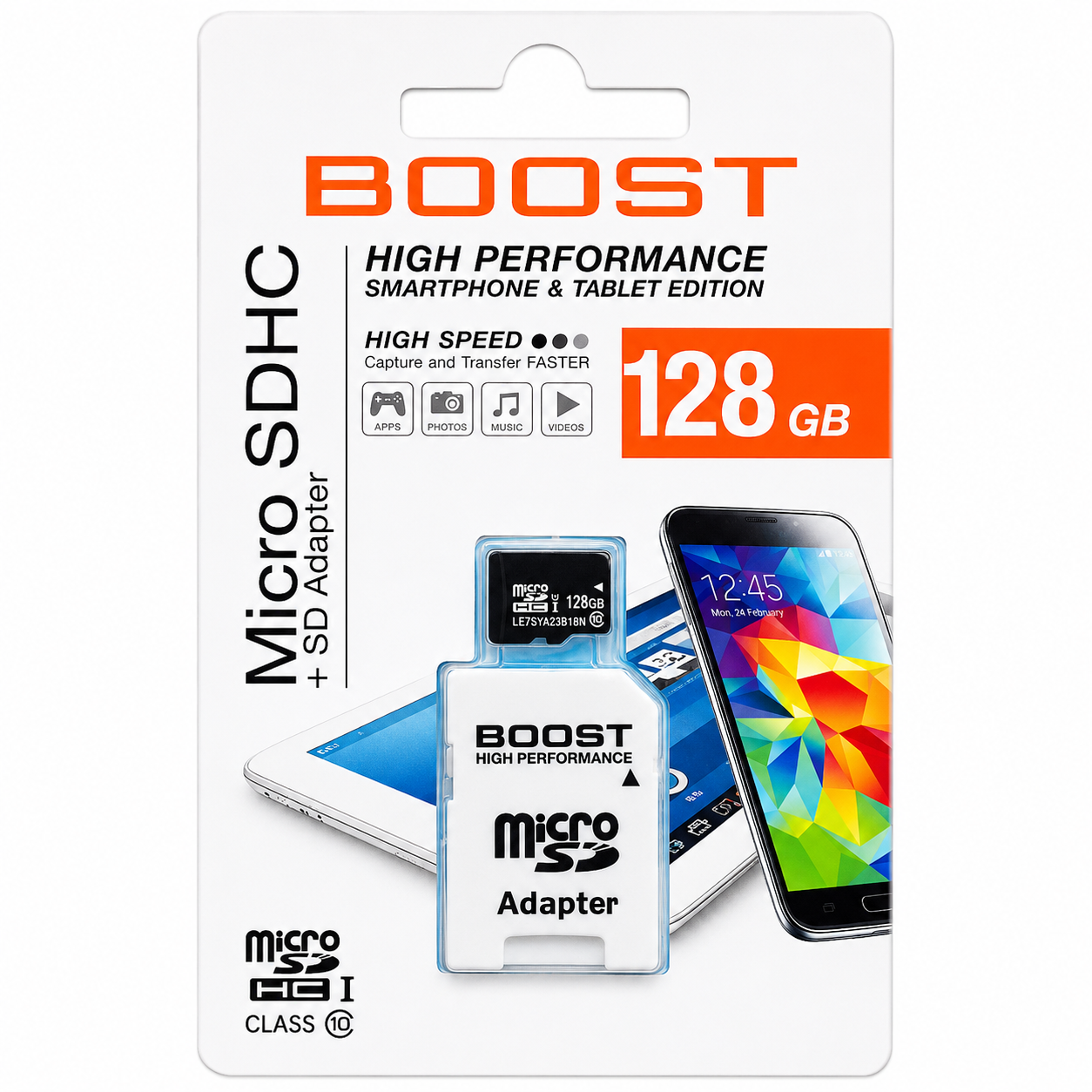 file_000000002ef871fbbf752663ebebd8d8 BOOST 128GB camera Micro SDHC Memory Card with SD Adapter - Image 1