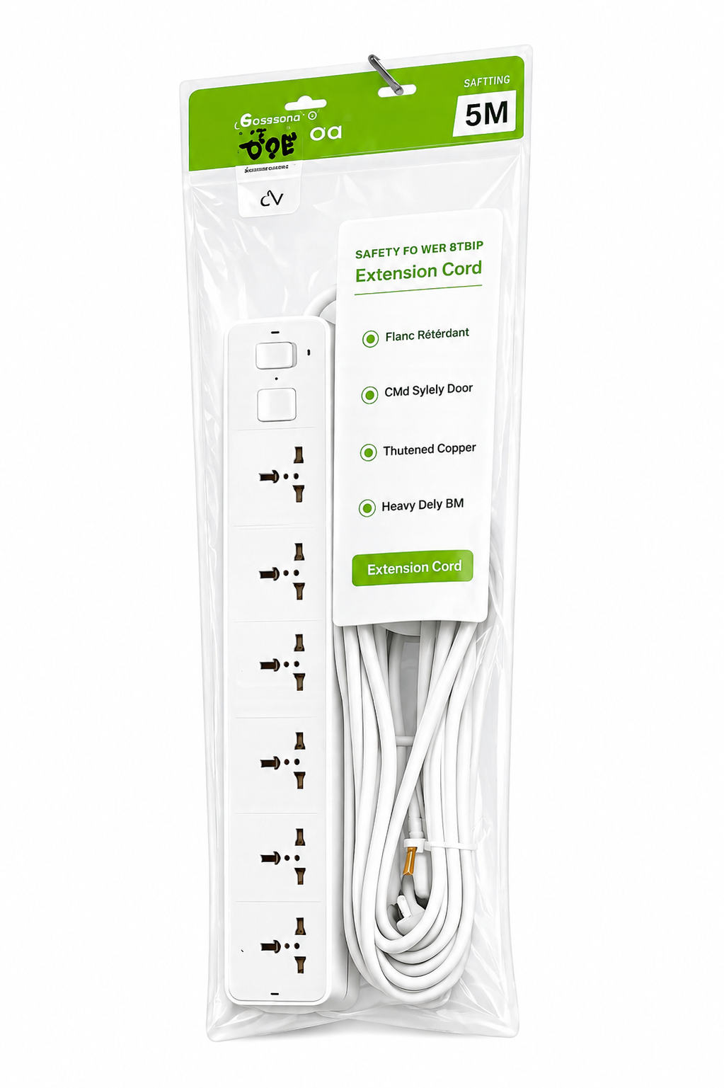 file_00000000e93c71f4ac1234b9b9a0aa44 5M Safety Power Strip Extension Cord Multi Socket Power Strip - Image 1