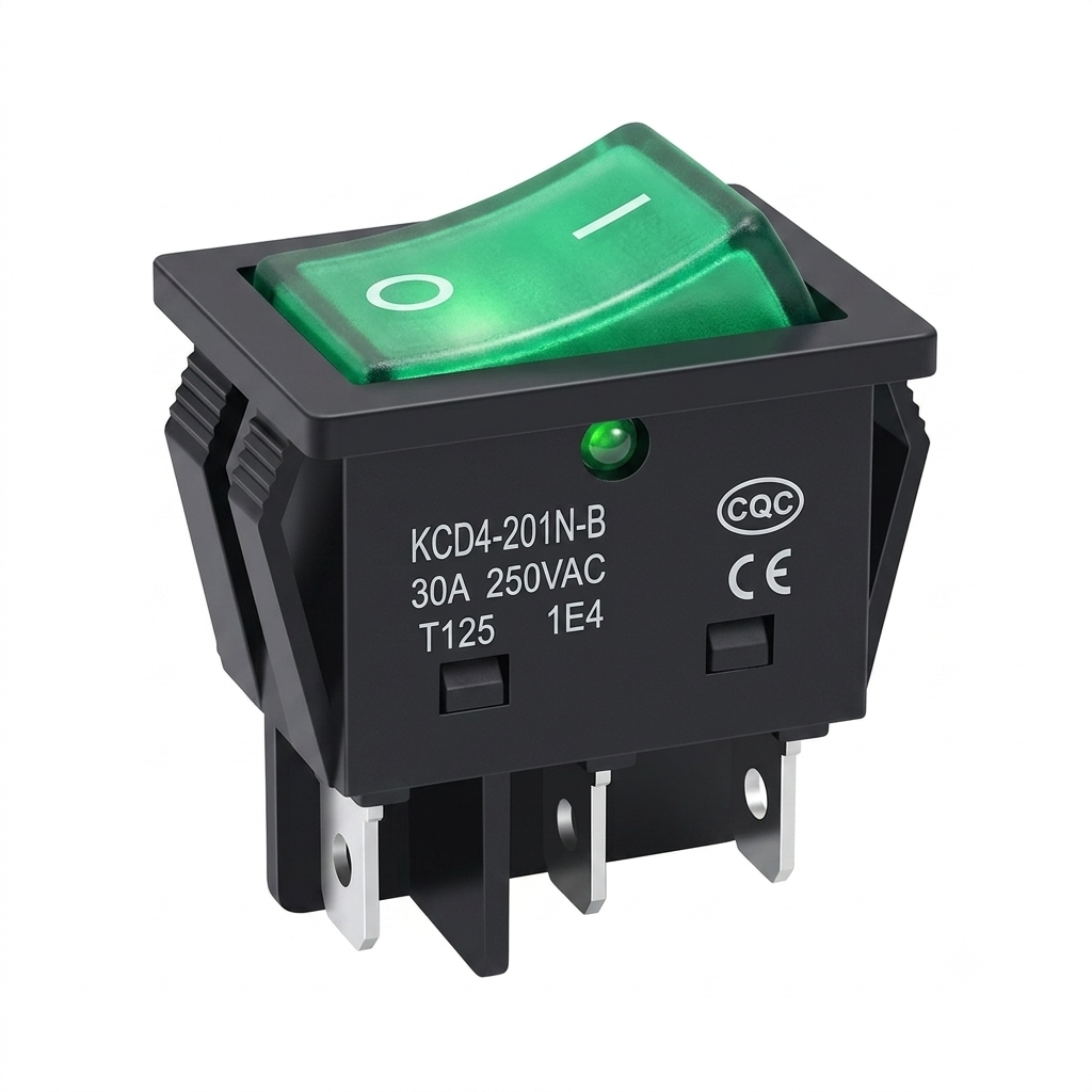 1783187753105 6pin 30A 250vac Rocker Switch (KCD4-201N-B) ON/OFF - Image 1
