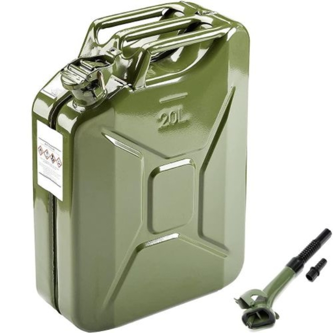 PhotoGrid_Plus_1784013639635 20ltrs Metal Fuel Jerrican with Sprout - Image 1