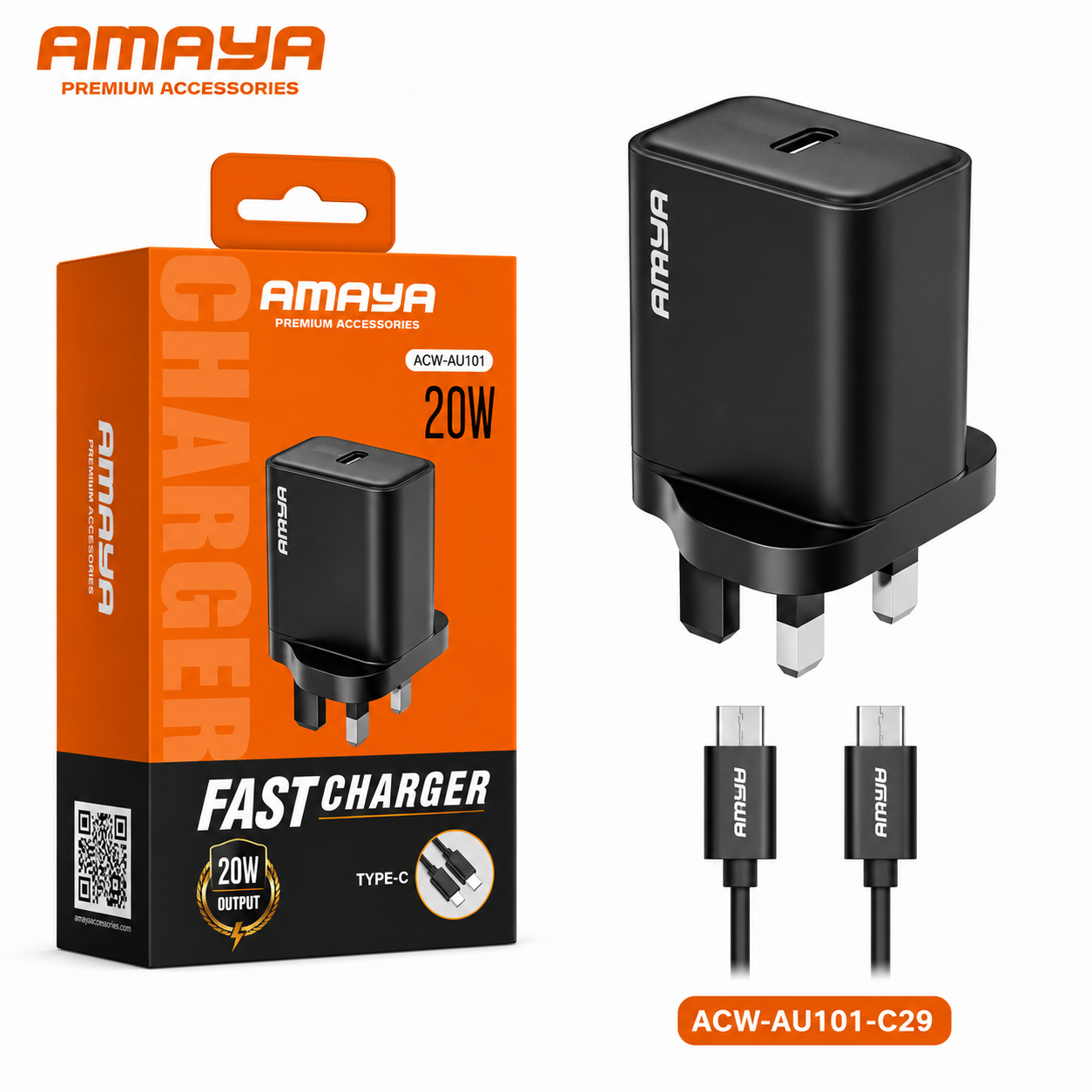 file_0000000004cc81f487e55874ec4c7fba Amaya ACW-AU101-C29 20W Fast Charger with USB-C Cable - Image 1