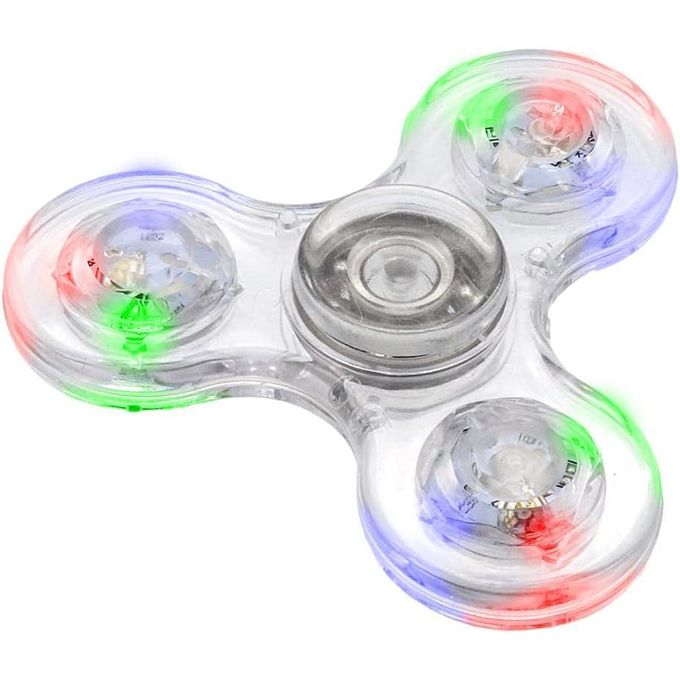 1 (3) 3D LED Light-Up Fidget Spinner Toy – Colorful Tri-Color Illuminated Hand Spinner - Image 1