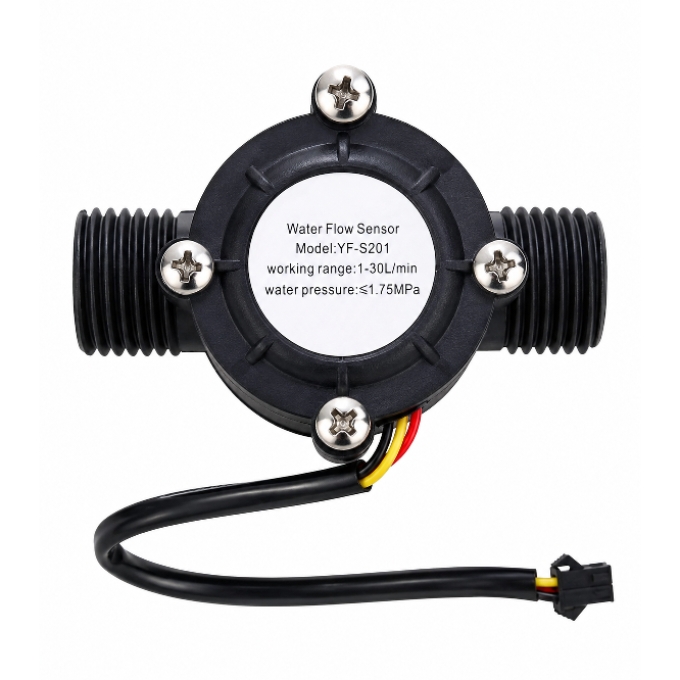 PhotoGrid_Plus_1788529797819 YF-S201 Water Flow Sensor – 1–30 L/min Water Flow Meter - Image 1